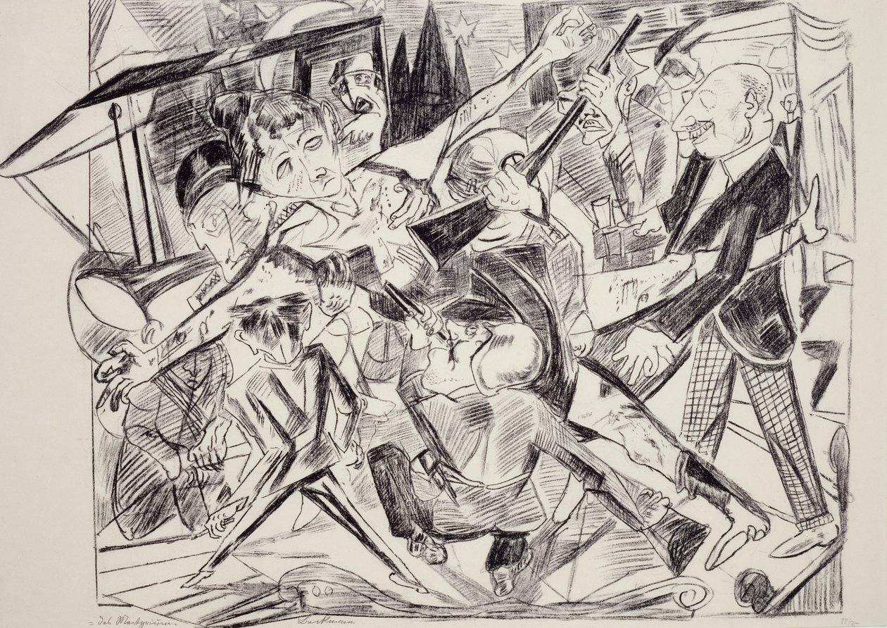 殉教、Max Beckmann (1884-1950) 作、彫刻。 20世紀ドイツ。 作： マックス・ベックマン
