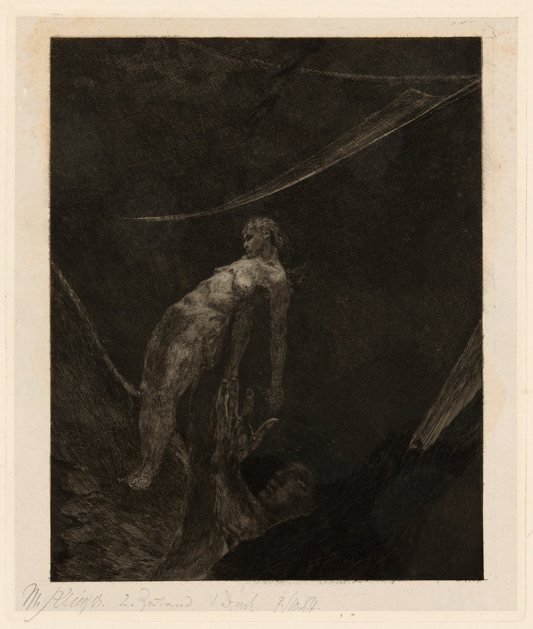 Back into Nothingness, Plate 15 from A Life 作： マックス・クリンガー