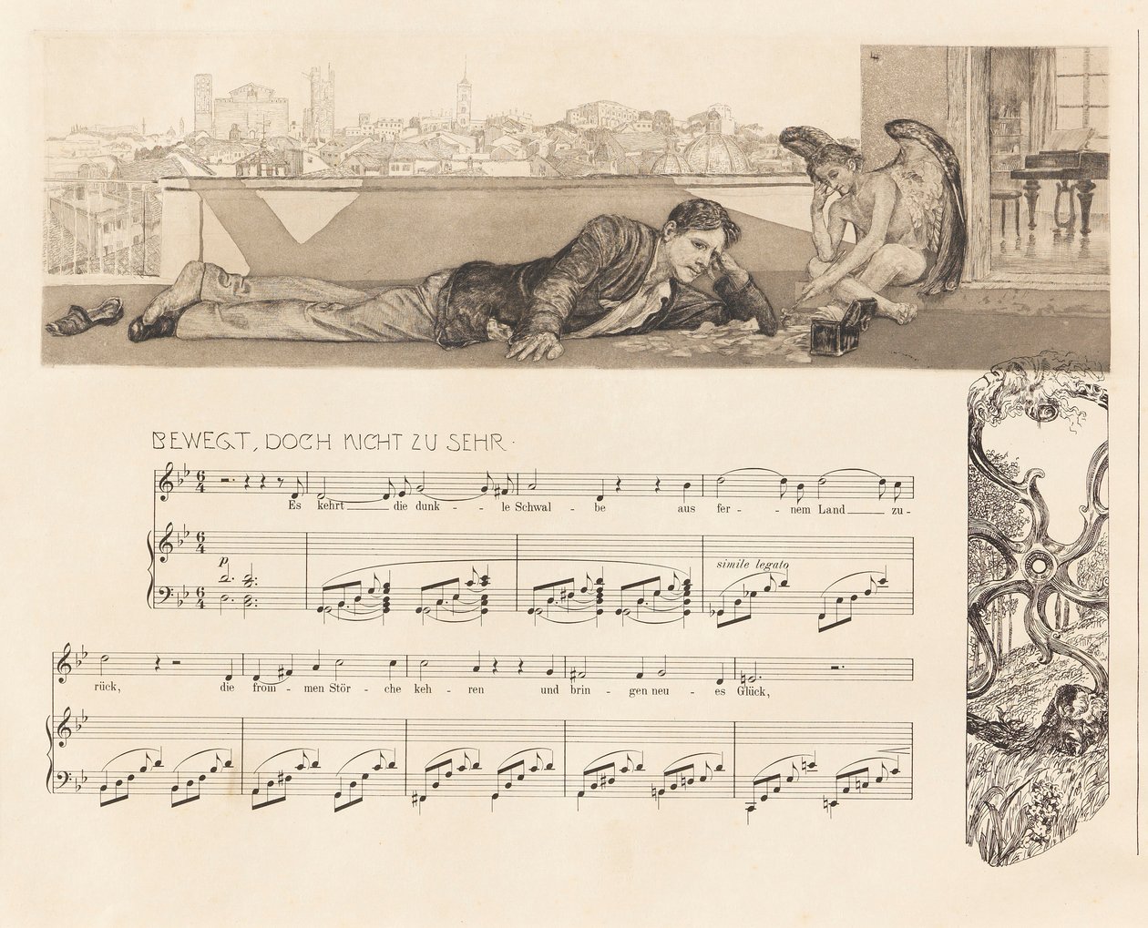 オーパスXII、ブラームスファンタシー、1894年。 作： マックス・クリンガー
