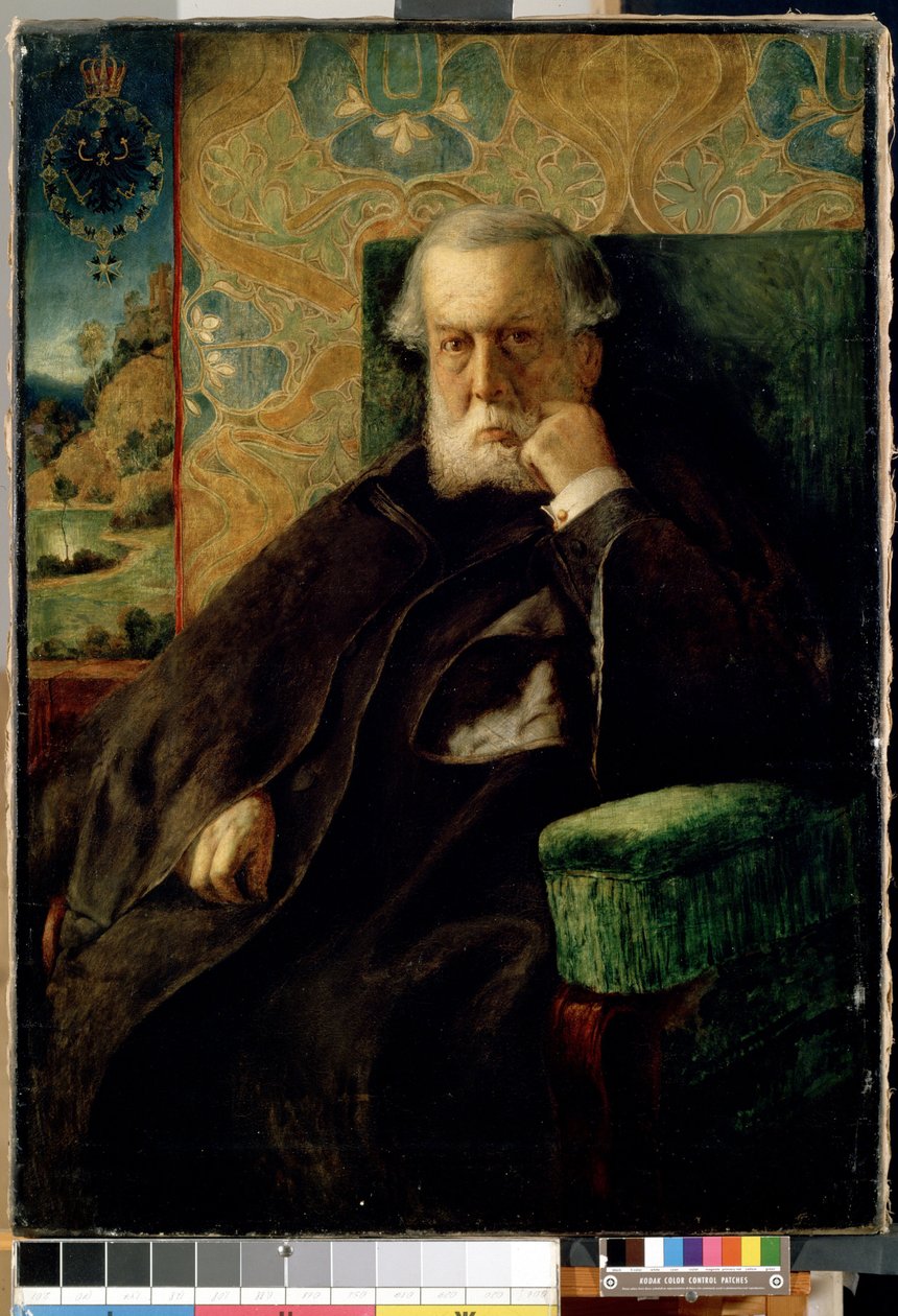 「フォン・マイヤー博士の肖像」 マックス・クリンガー作 (1857-1920) 幅 111.3x80.2 cm Mikalojus Konstantinas Ciurlionis Fine Arts Museum、カウナス、リトアニア 作： マックス・クリンガー