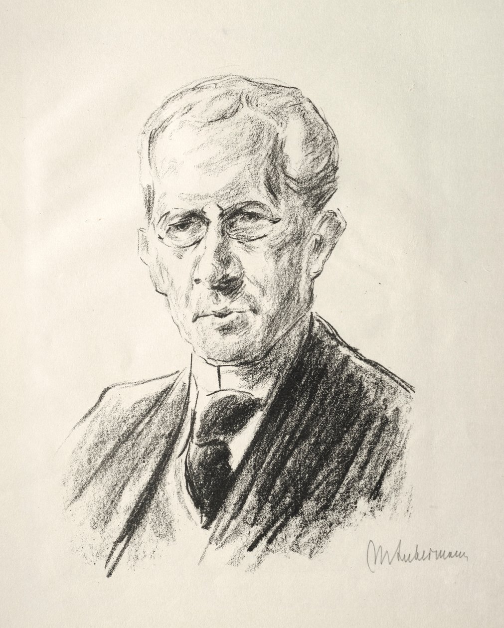 アルノホルツポートフォリオ：アルノホルツの肖像、1923年。 作： マックス・リーバーマン