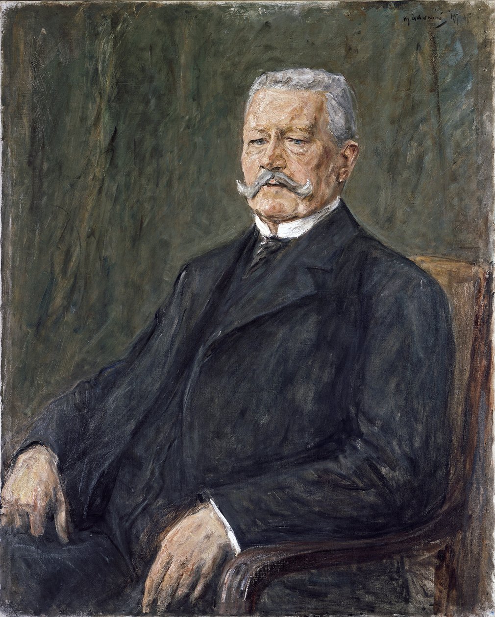 パウル・フォン・ヒンデンブルク大統領の肖像 1847-1934 年、マックス・リーバーマン作 (1847-1935) ニーダー ザクセン州立博物館、ハノーバー 作： マックス・リーバーマン