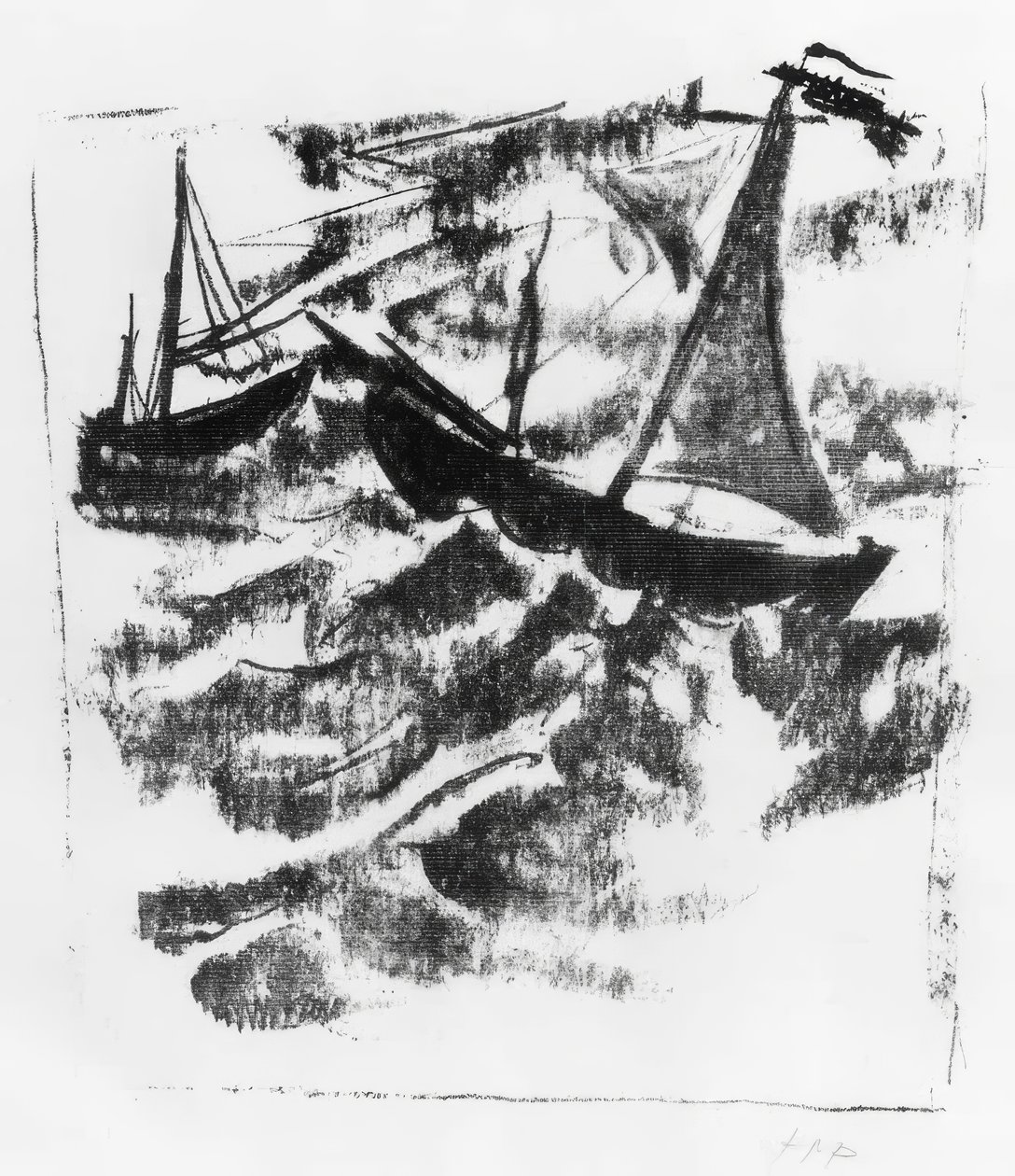 嵐の中のボート 作： 