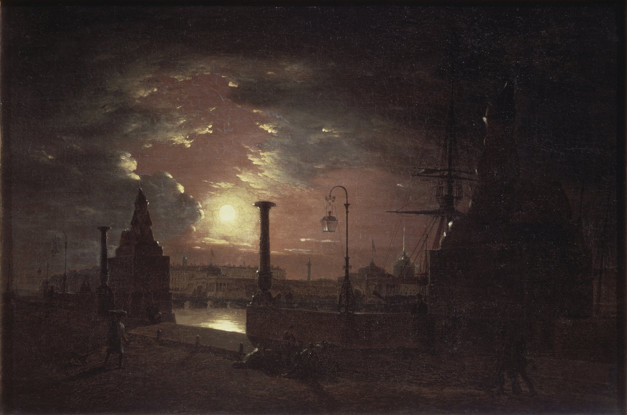 サンクトペテルブルクの秋の夜、1835 作： マキシム・ニキフォロヴィッチ・ボロビエフ