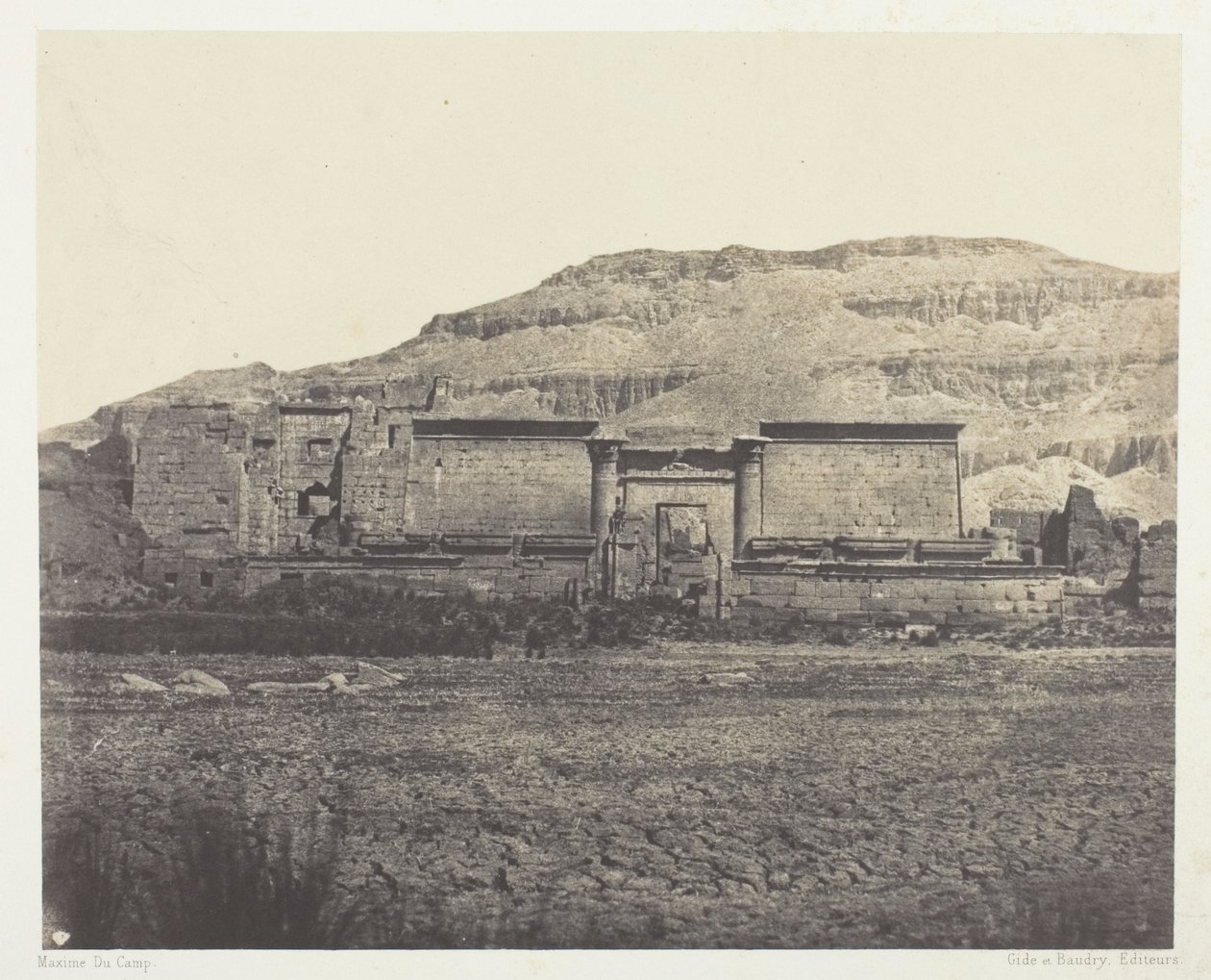 Medinet-Habou、Rines の一般的なビュー、テーベ 作： マキシムデュキャンプ