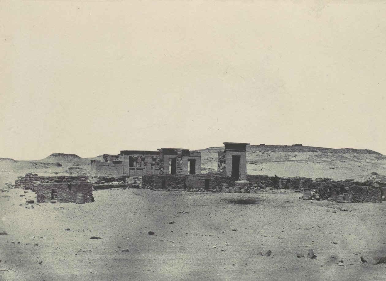 ヌビアです。デボッドの神殿と村1850年、アントナンの旅程のパレンボル。 作： マキシムデュキャンプ