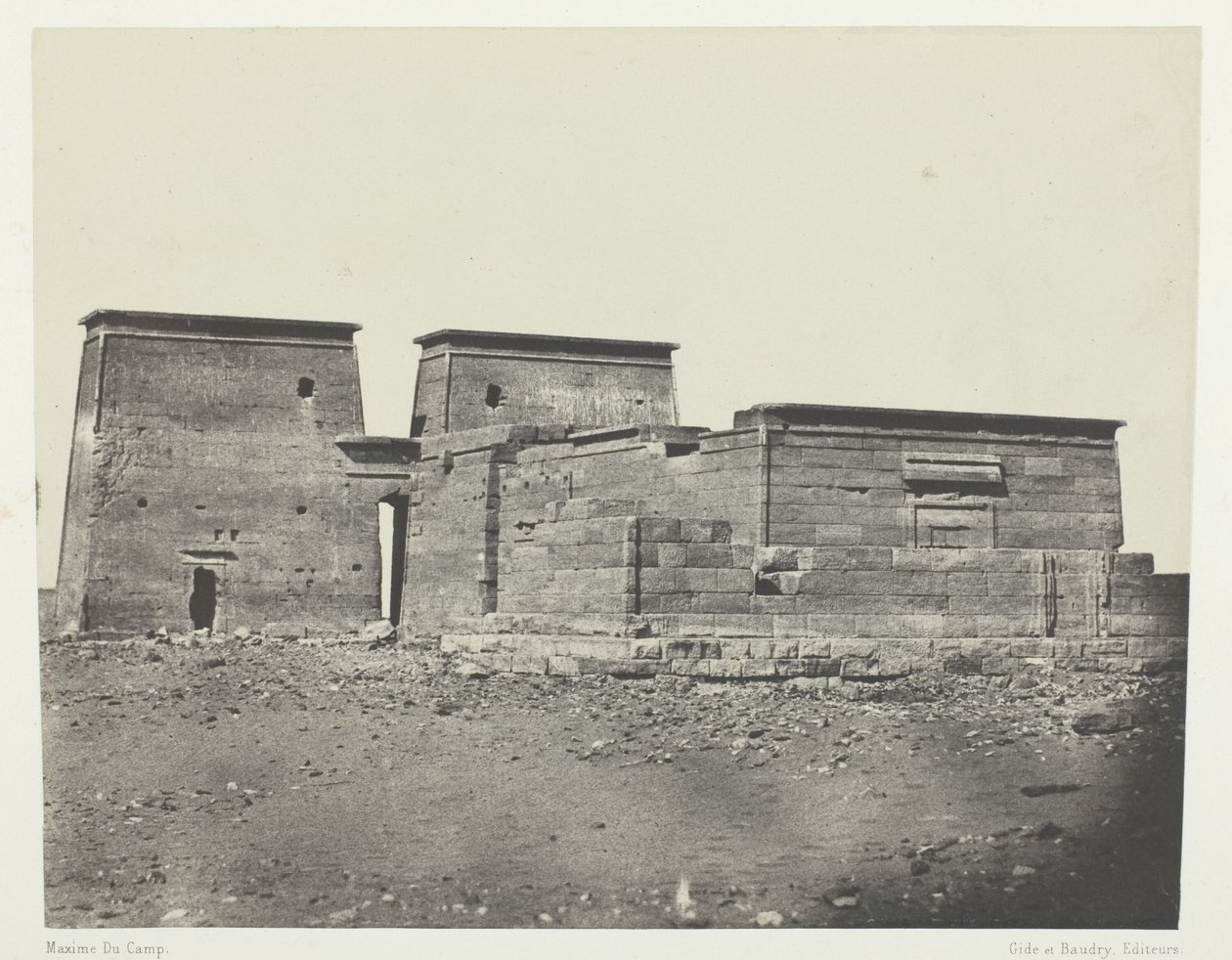 ダッケ神殿（古代プセルシス）；ヌビア、アルバム『エジプト、ヌビ、パレスチナ、シリア』（1852年）より第94版 作： マキシムデュキャンプ