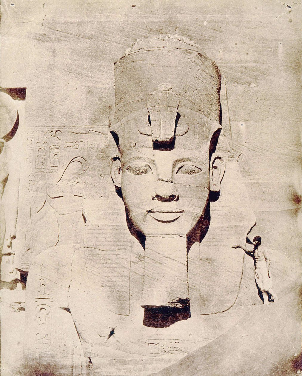 フローベールと行くエジプトの旅 photo by Maxime Du Camp.アブシンベルの巨像（Abu Simbel）。 作： マキシムデュキャンプ