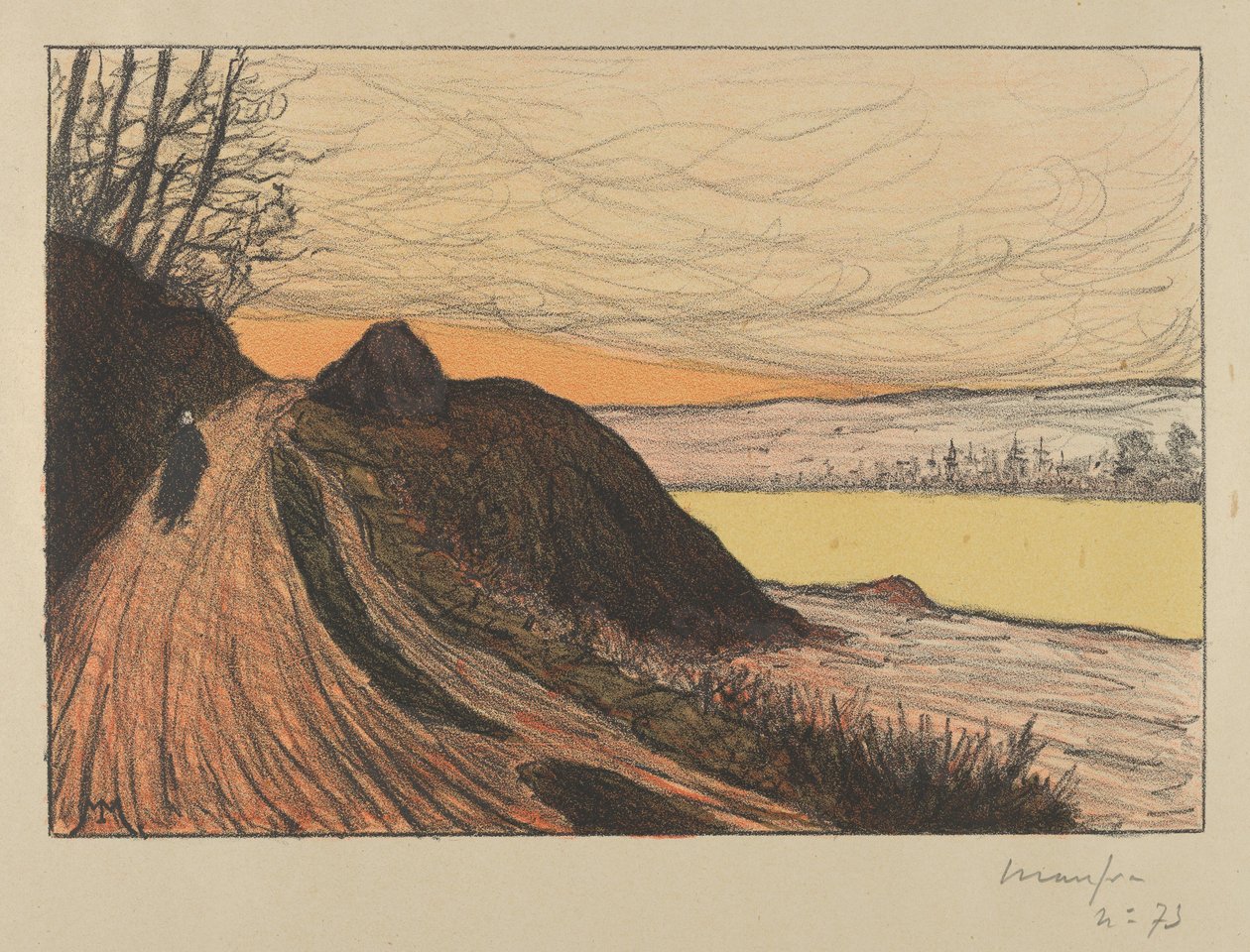 ガウからの道 La Route de Gaud, 1893. 作： マキシム・エミール・ルイス・モーフラ