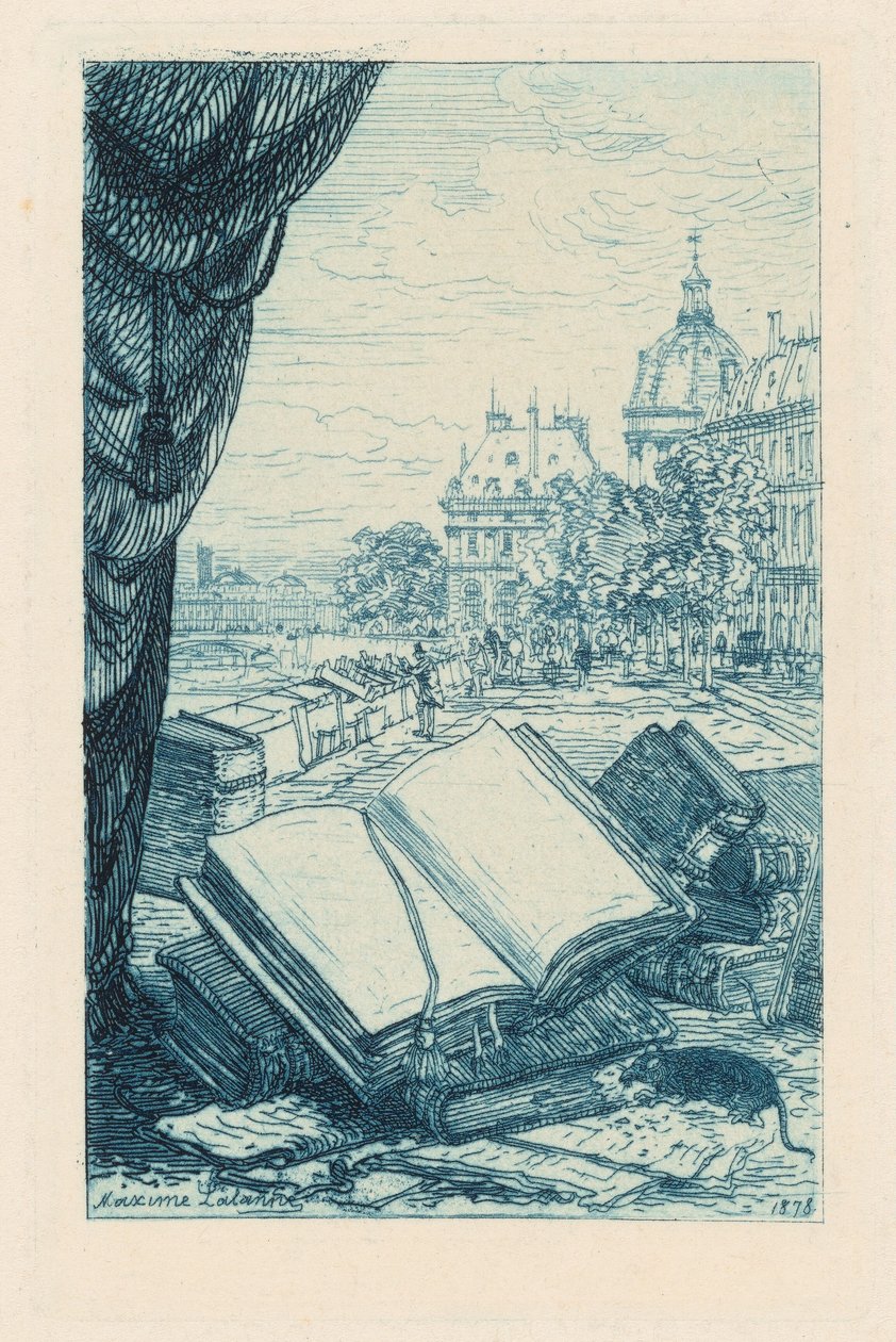 『パリの古書店主、レキュリュー父』の口絵 作： マキシム・ラランヌ