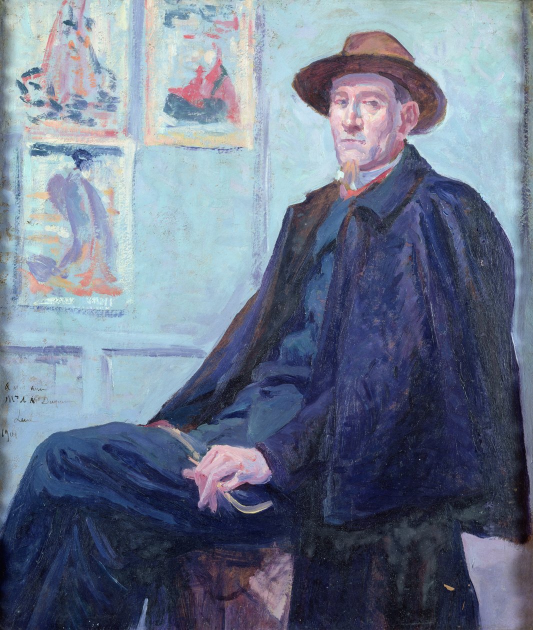 フェリックス・フェノンの肖像（1861-1944）1901（カードに油彩） 作： マクシミリエン・ルース