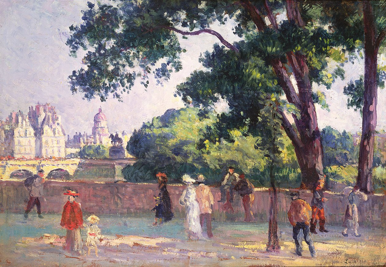 1904年にルーブル美術館から見たケ・ド・ランスティチュートとドフィーヌ広場 作： マクシミリエン・ルース