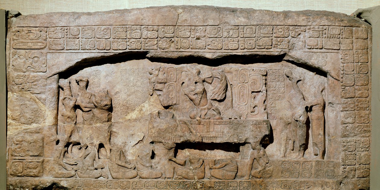 ピエドラスネグラス、ペテン、グアテマラ、クラシック後期（紀元600〜900年）のLintel 3 作： マヤ