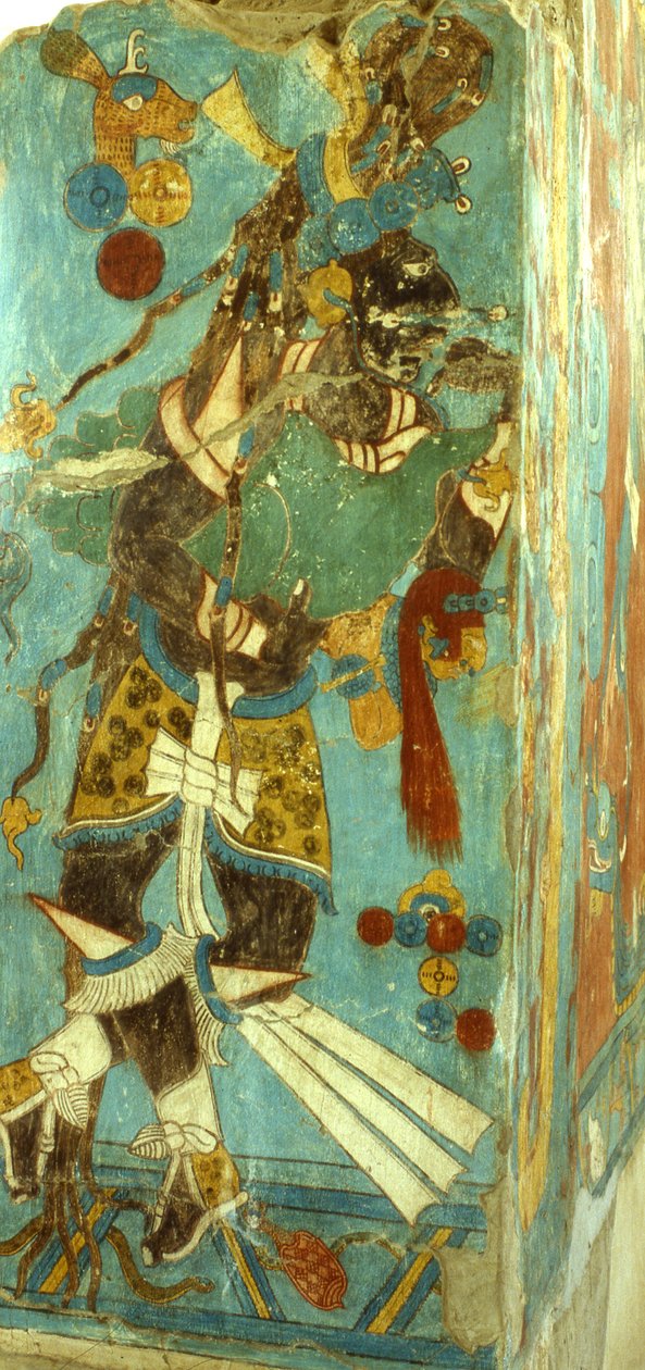 カカストラのマヤの主、後期クラシック時代（壁画） 作： マヤ