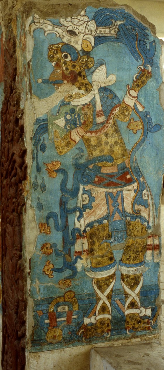 カカストラのメキシコ領主、古典後期（壁画） 作： マヤ
