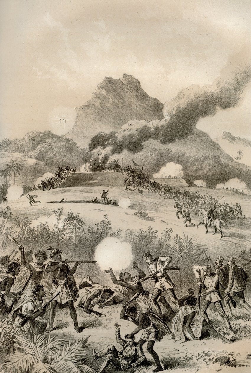 マオリの堡塁を奪う、マオリ戦争、1845年～1873年 1879年 作： マクファーレンとアースキン