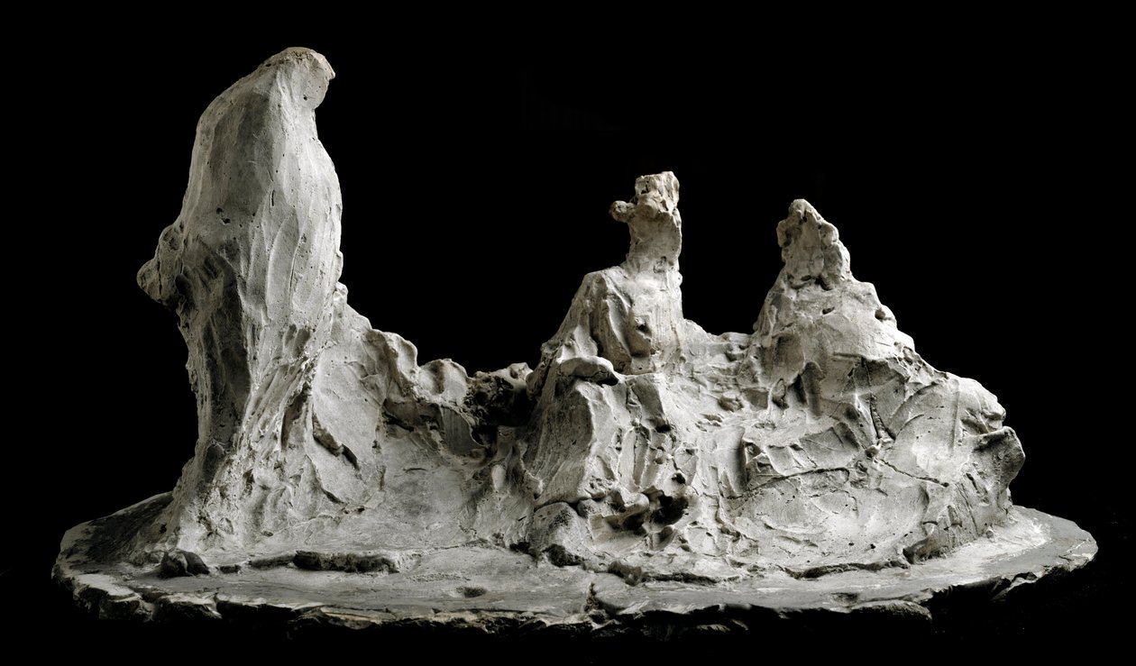 庭での会話 彫刻家：メダルド・ロッソ（1858-1928） Barzio, Museo Medardo Rosso 作： メダルド・ロッソ