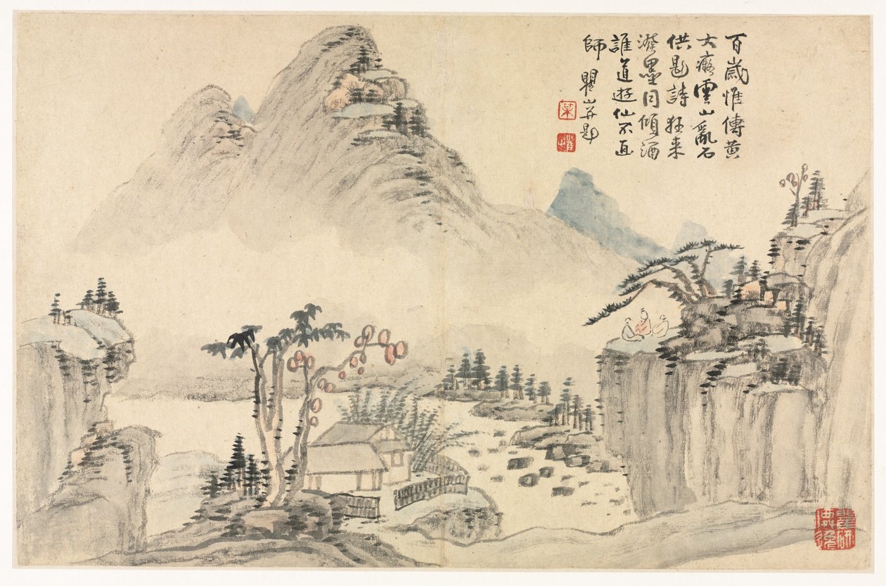1690 年、オールド マスターズ以降のさまざまなスタイルの風景。 作： メイチン