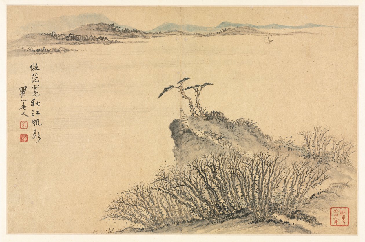 1690 年、オールド マスターズ以降のさまざまなスタイルの風景。 作： メイチン