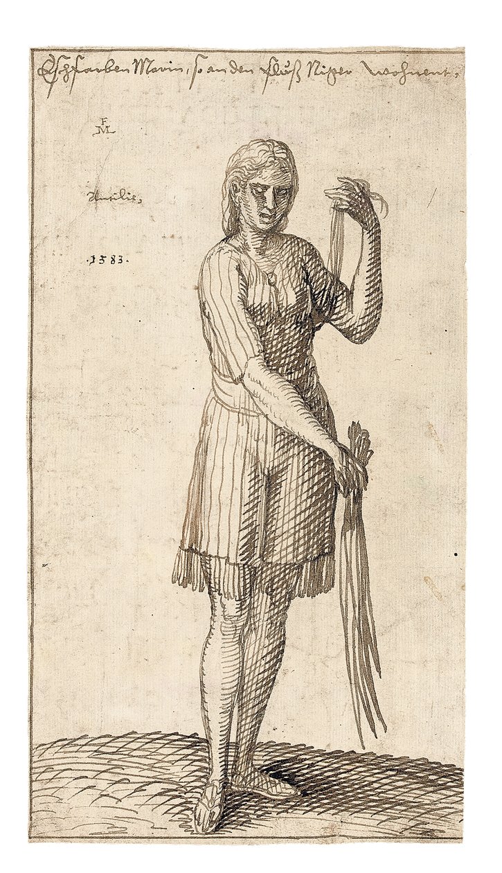 葦を持ったナイジェリアの女性、1583年 作： メルヒオール・ロック