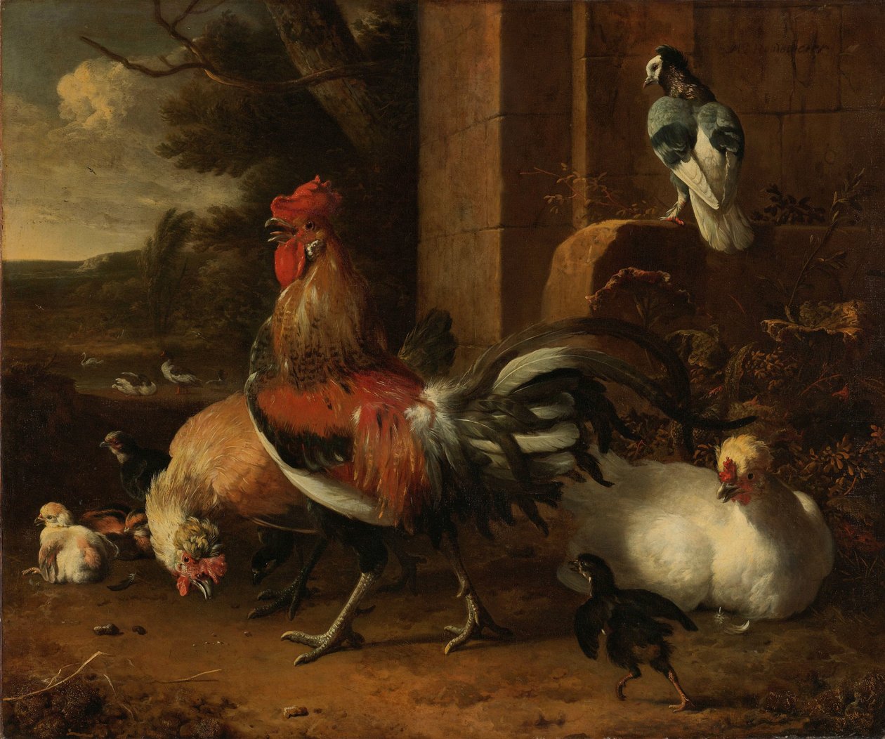 養鶏場 作： Melchiord'Hondecoeter