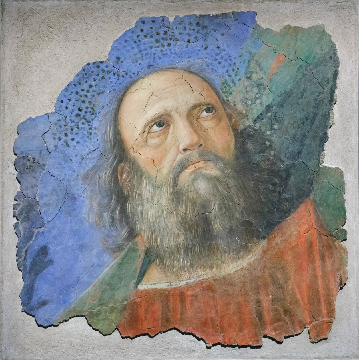 使徒の頭、1480年頃（フレスコ画） 作： メロッソ・ダ・フォルリ