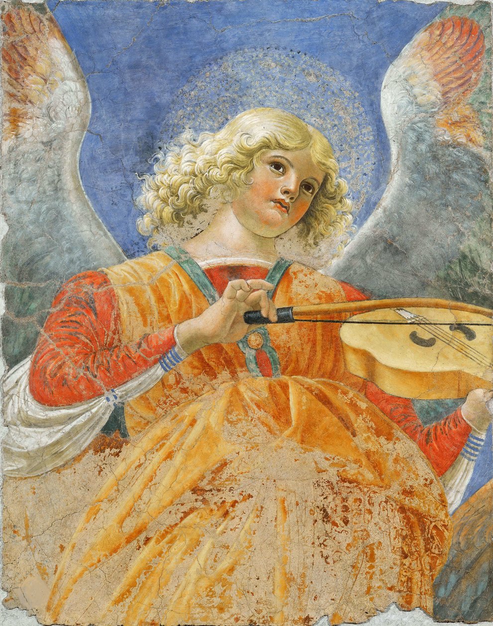 Melozzo da Forliによる音楽家の天使、1480年頃（フレスコ画） 作： メロッソ・ダ・フォルリ