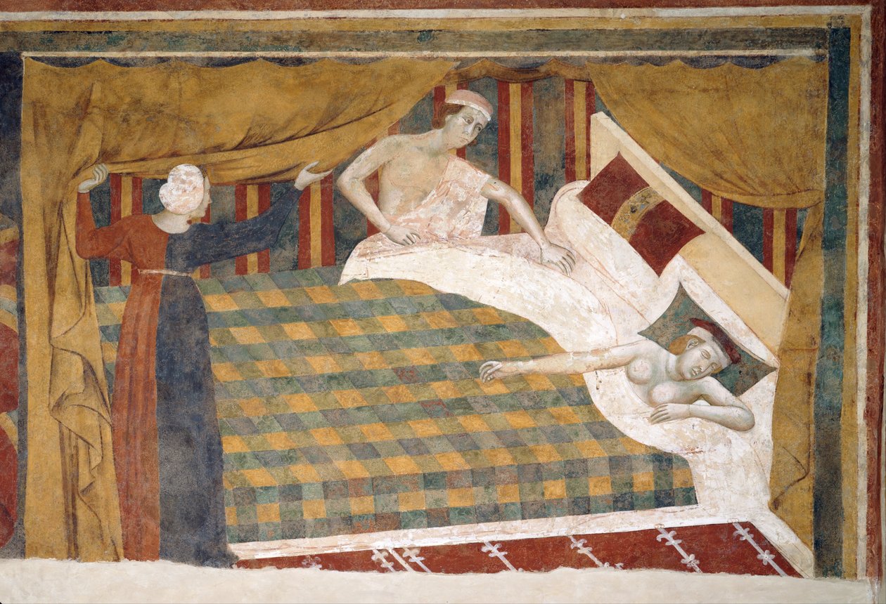 結婚生活のシーン、1306年頃 作： Memmo di Filippuccio