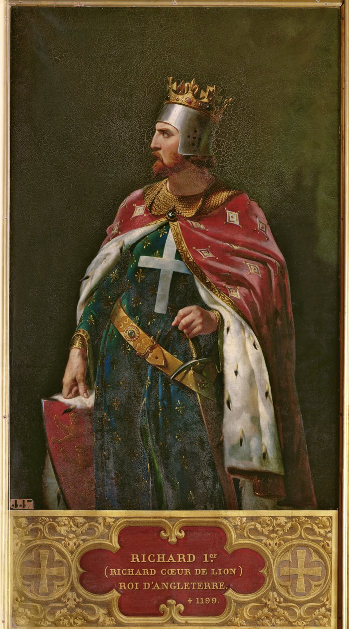 リチャードIライオンハート（1157-1199）イギリスの王、1841 作： メリージョセフブロンデル