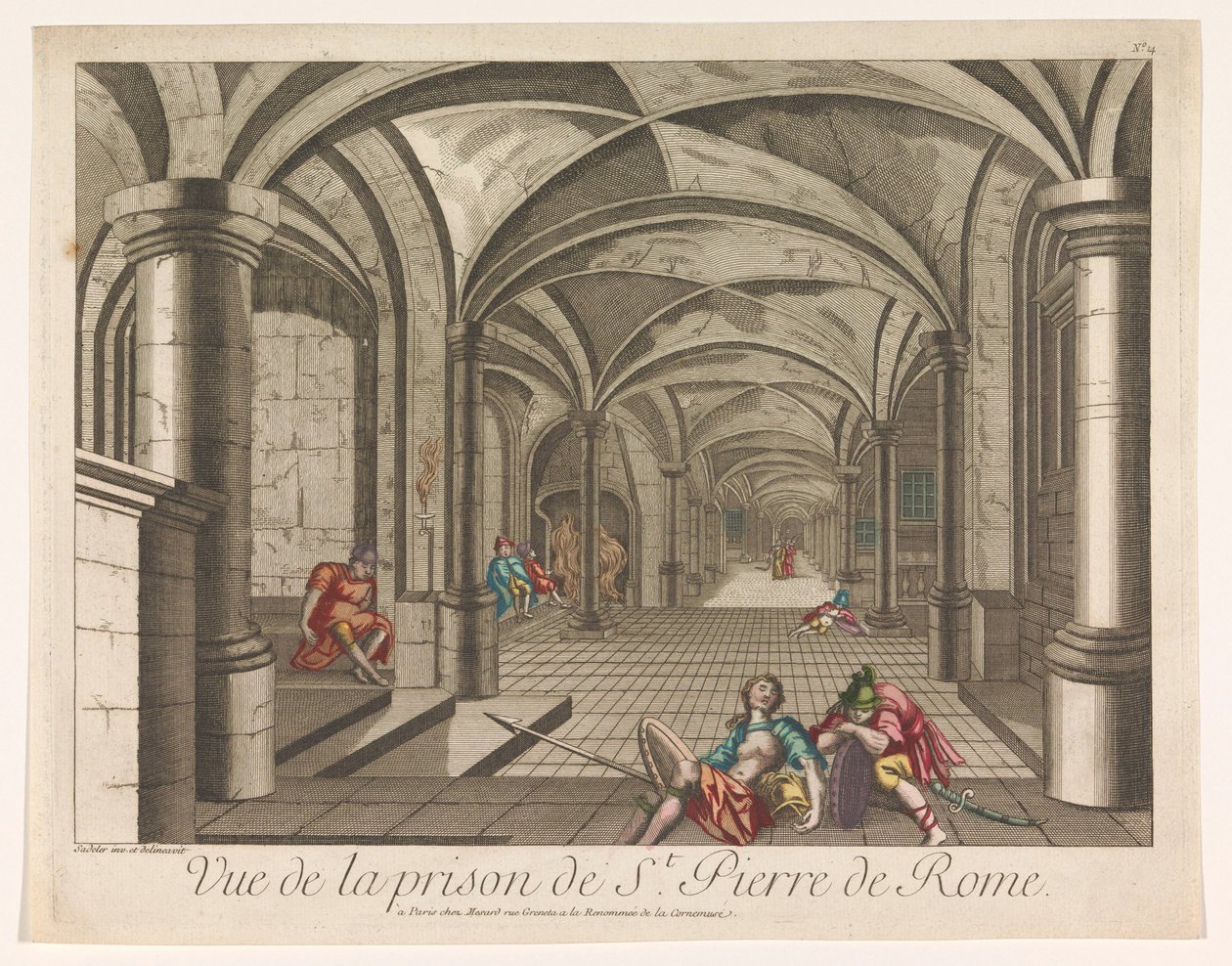 ローマのマメルティーニ刑務所の内部の眺め Vue de la Prison de St. Pierre de Rome (オブジェクトのタイトル) 作： mesard