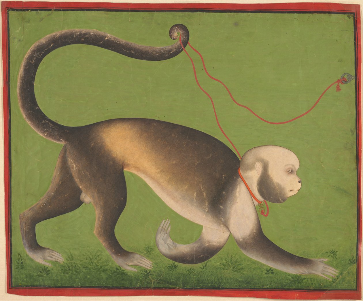 猿の記念碑的な肖像 作： Mewar India;ラジャスタン