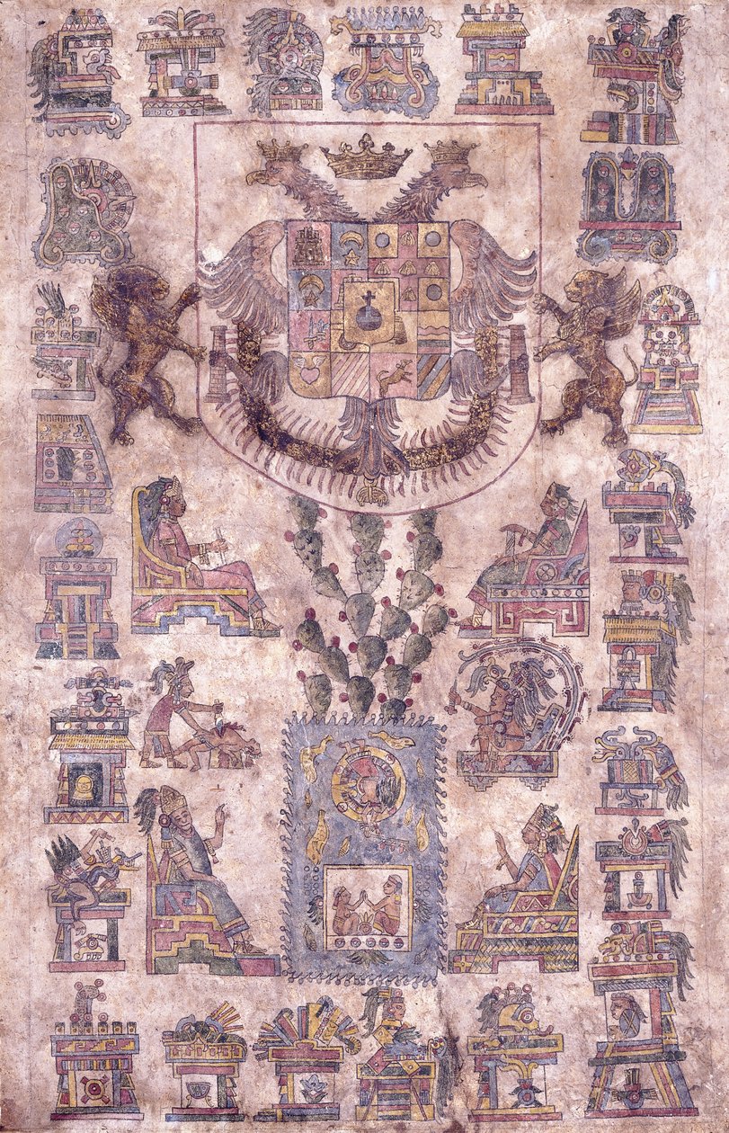 メキシコからの照らされた文書、Viceroy Sotomayorの紋章を示す、1645年頃 作： メキシコの学校