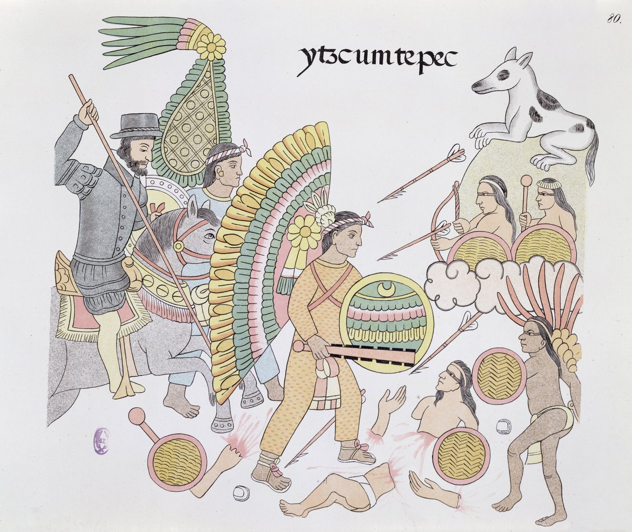 テノチティトランでの包囲下にあるヘルナンドコルテス（1485-1547）は、メキシコシティーの絵の歴史リエンツォデトラスカラの複製（1550年、1892年）（カラーリソ）の複製から、街を去ることを決意しました。 作： メキシコの学校