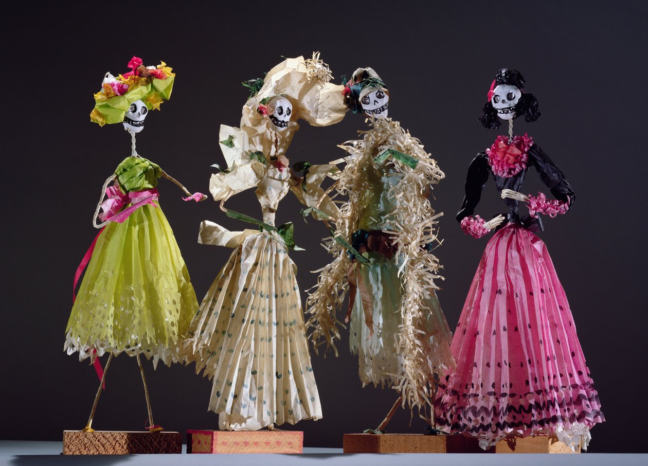 オアハカからの死者の日の女性 作： メキシコの学校