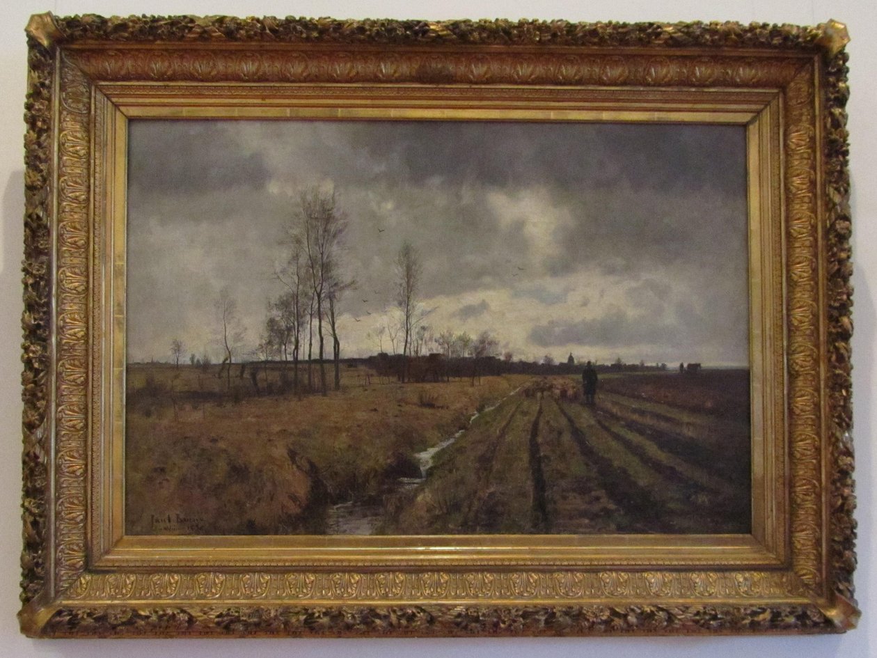ニーダーグルンシュテットへの道、ポールバウム、1886年、ワイマールの城博物館に展示。 作： マイケル・サンダーサンダー