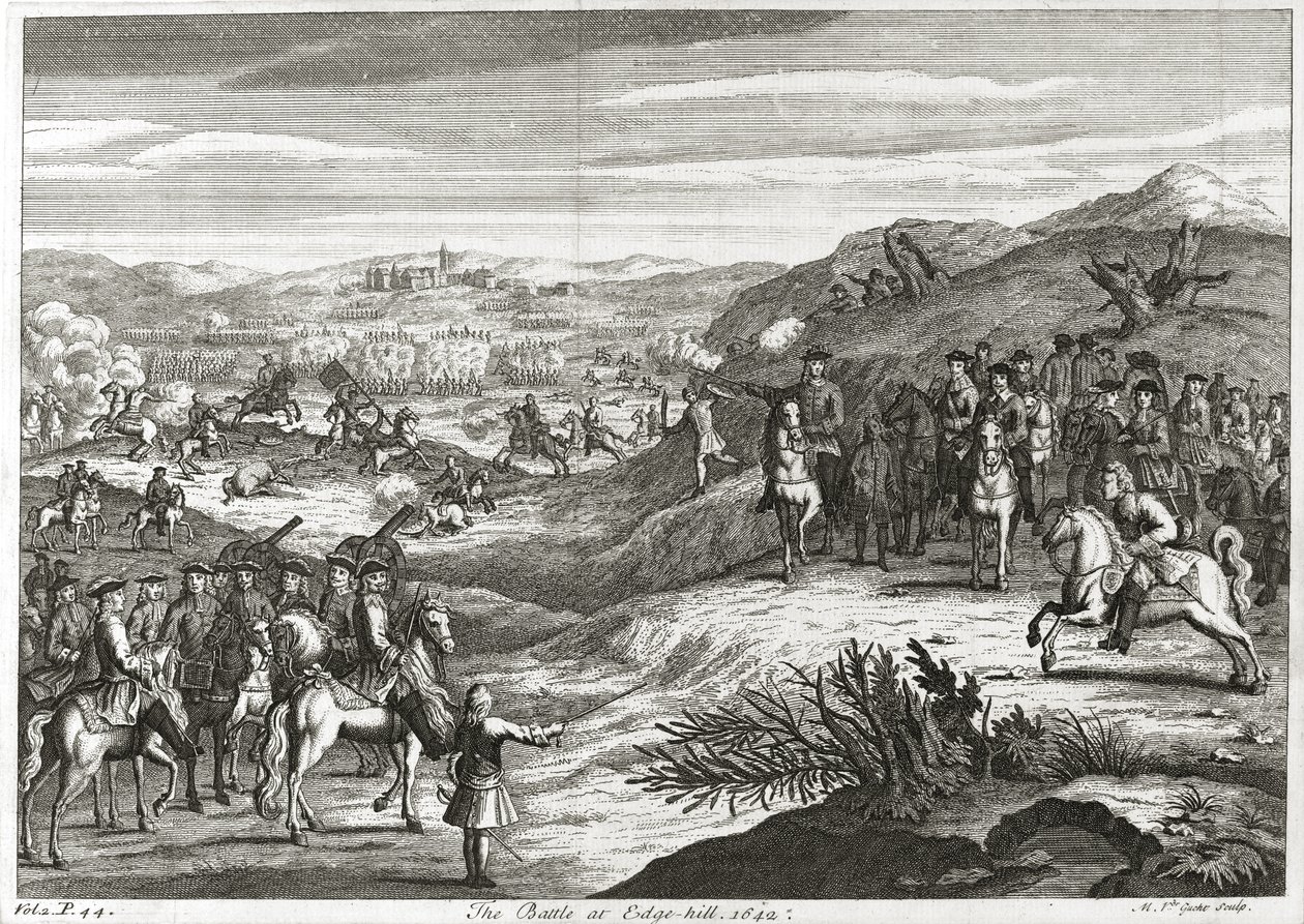 1642年のエッジヒルの戦い 作： マイケル・ファン・デル・グフト