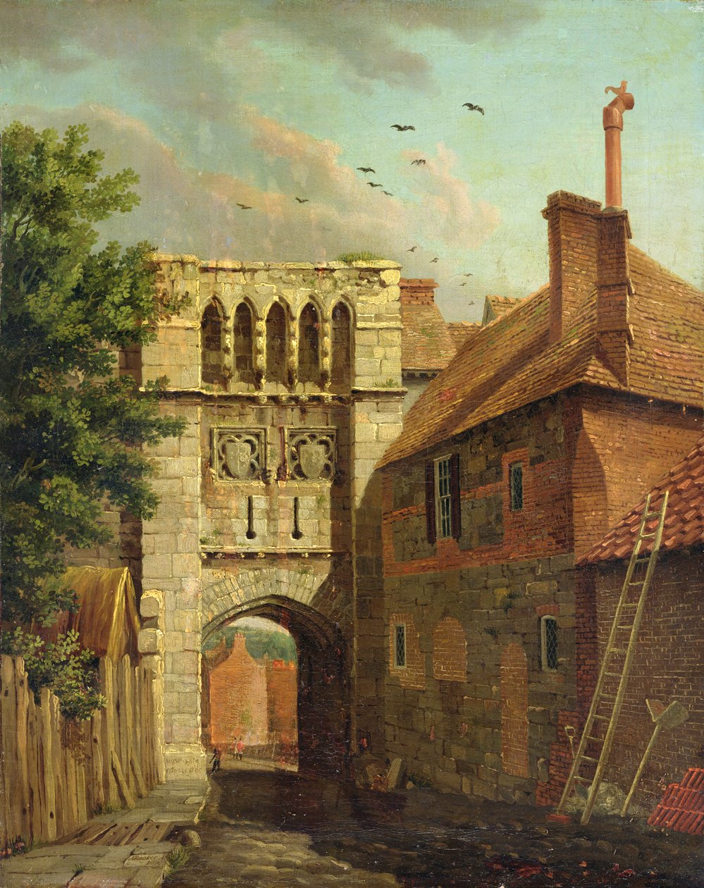 ウエストゲート、ウィンチェスター（油彩・キャンバス） 作： マイケル（1743-1801）ルーカー