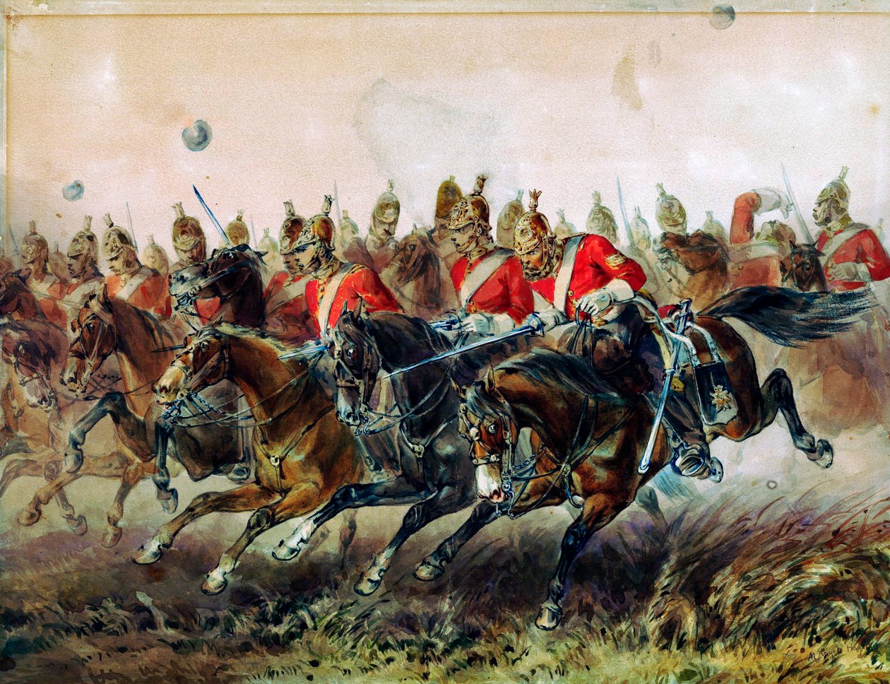 1854年のバラクラバの戦いにおける軽旅団の突撃 作： マイケルアンジェロヘイズ