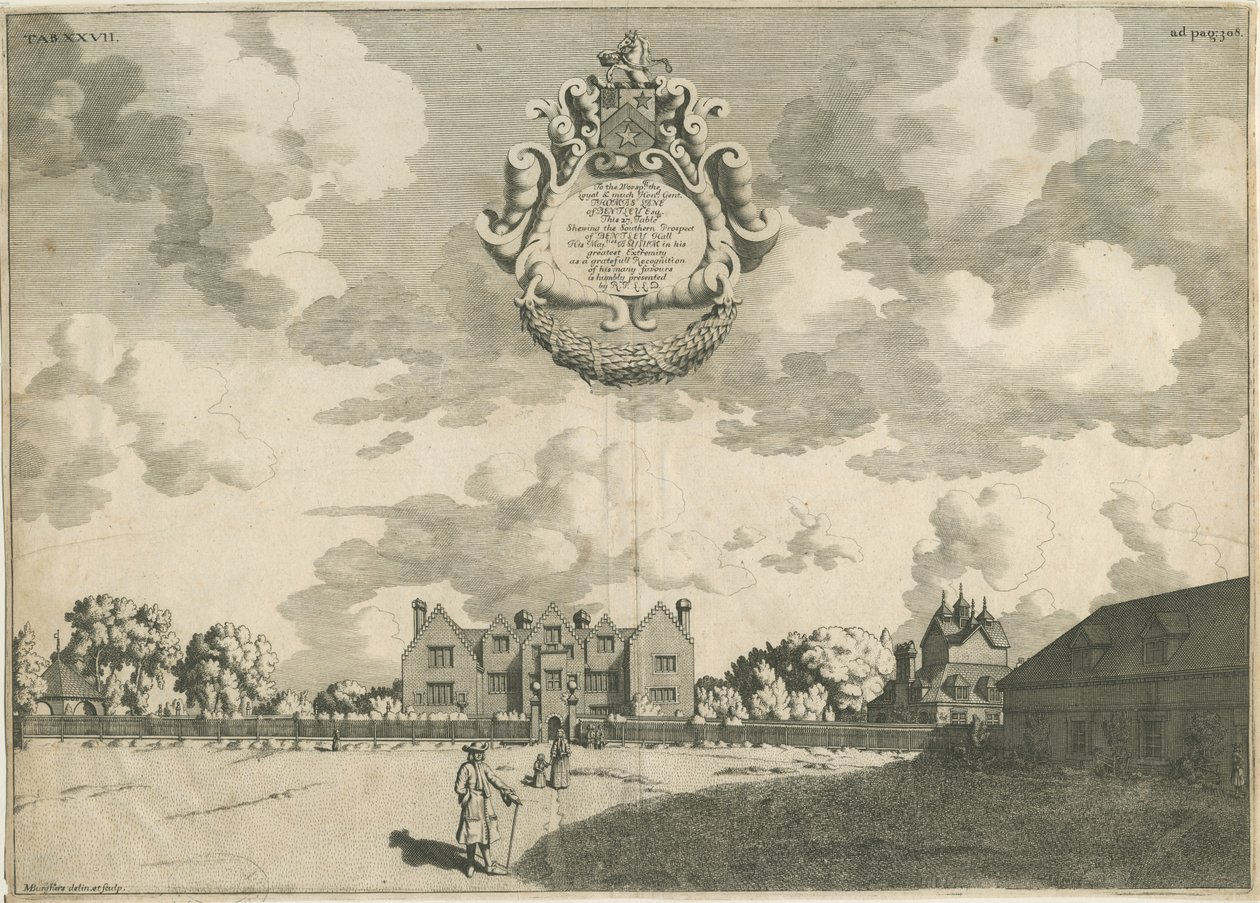 ベントレーホール：銅版画、nd [1653-1686] 作： マイケル・バーガーズ