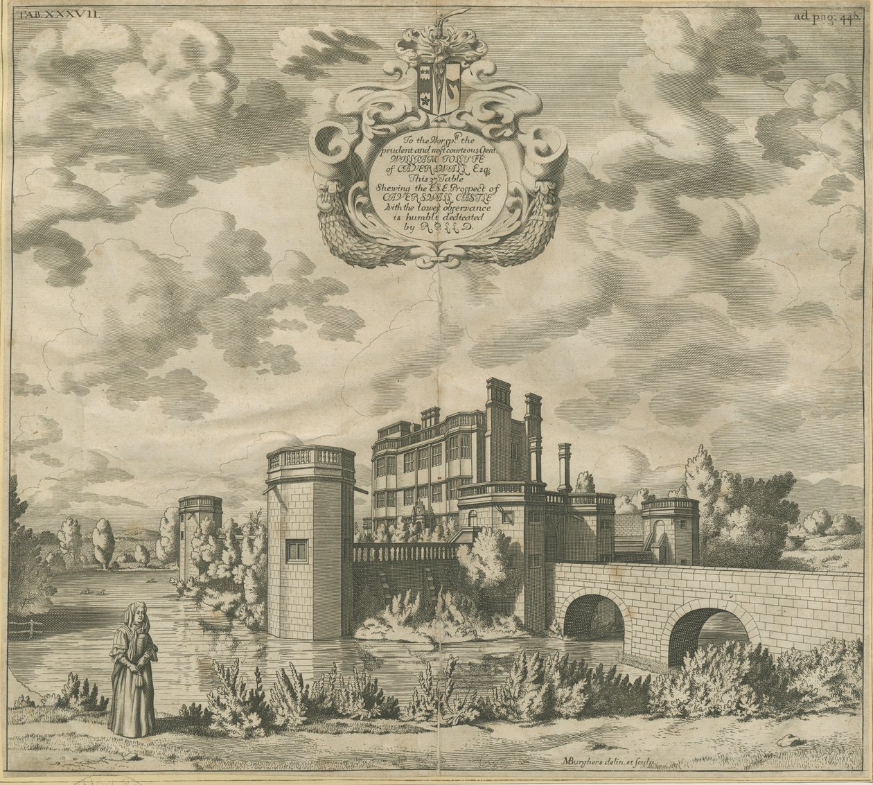 キャヴァースウォール城：銅版画、ND [1653-1686] （プリント 作： マイケル・バーガーズ