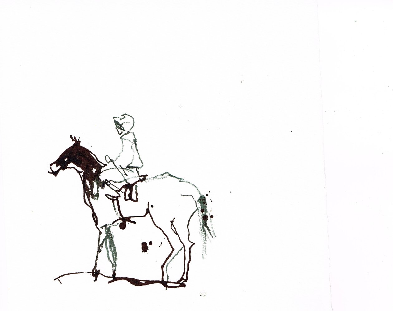 無題、2018年（紙に水彩画） 作： マイケル・フリス