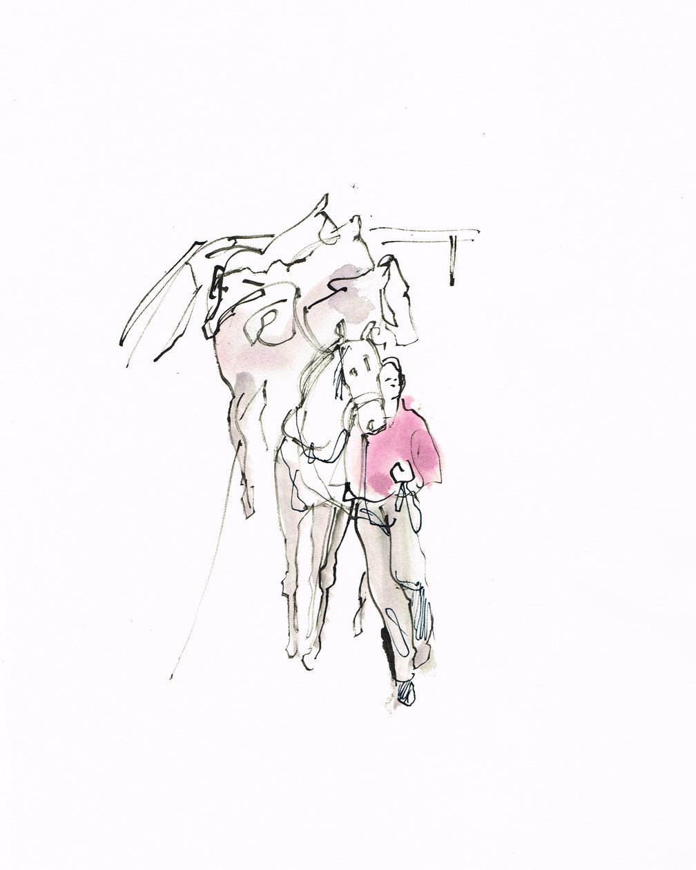 無題、2018年（紙に水彩画） 作： マイケル・フリス