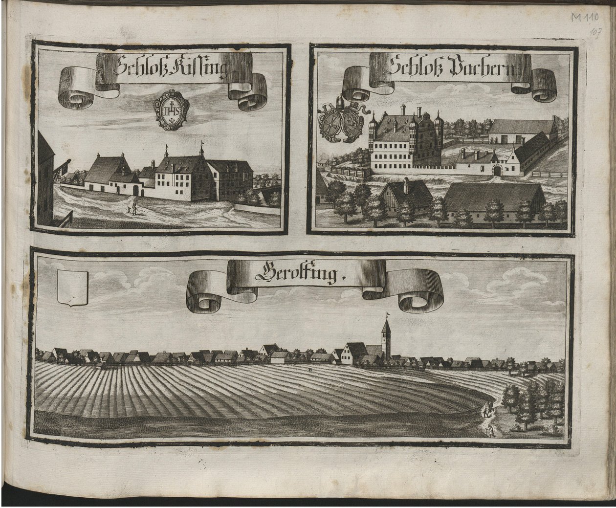 ドイツ語：Historico-Topographica Descriptio.すなわち、「説明」、「オーバーラントとニーダーンのバイエルン：オーバーラント・ミュンヘンとブルグハウゼン、ウンターラント・ランツフートとシュトラウビングの4つのテーマ、またはレンテンバターで」。 作： マイケル・ウェニング