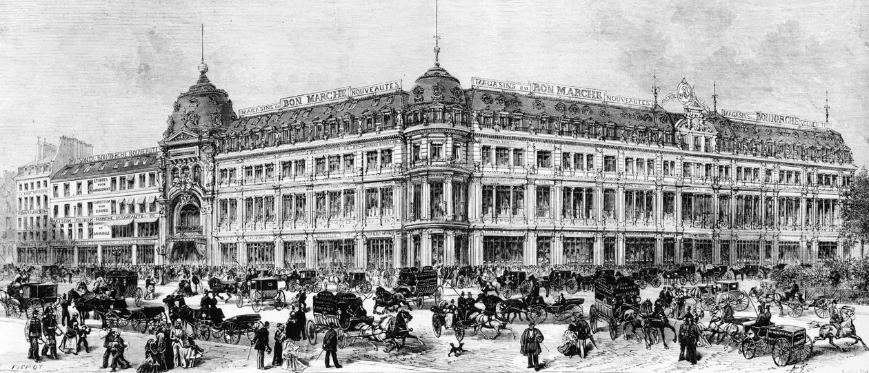 ボンマルシェデパート、パリ、1887年 作： ミシェル・チャールズ・フィショー