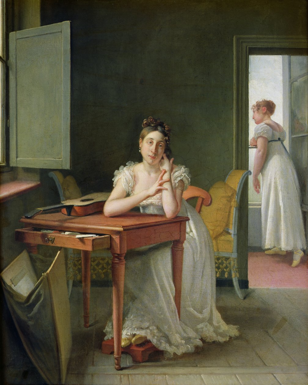 Marceline Desbordes-Valmore（1786-1859）の肖像 作： ミシェル・マーティン・ドローリング