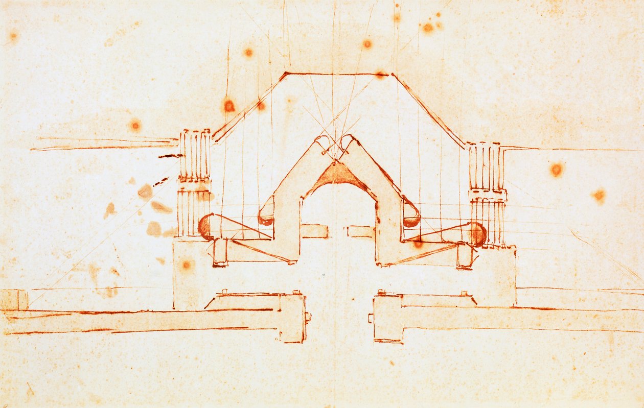ミケランジェロ・ブオナローティ（1475-1564）が設計したフィレンツェの城塞図面（イタリア 作： ミケランジェロ・ブオナローティ