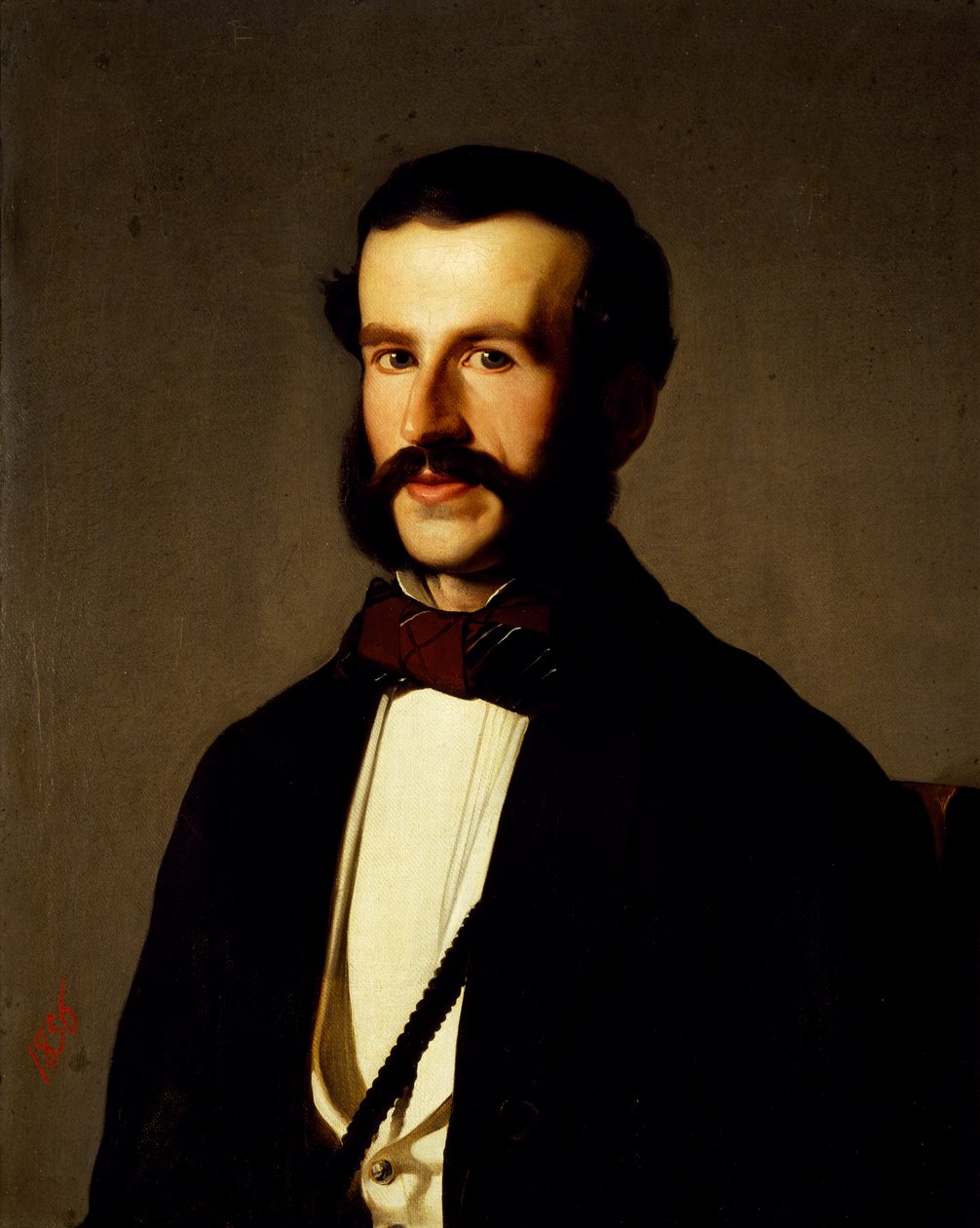 男性の肖像」ミシェル・アンジェロ・ピッタトーレ（1825-1923）作、油彩・キャンバス、59x72cm 作： ミケランジェロ・ブオナローティ