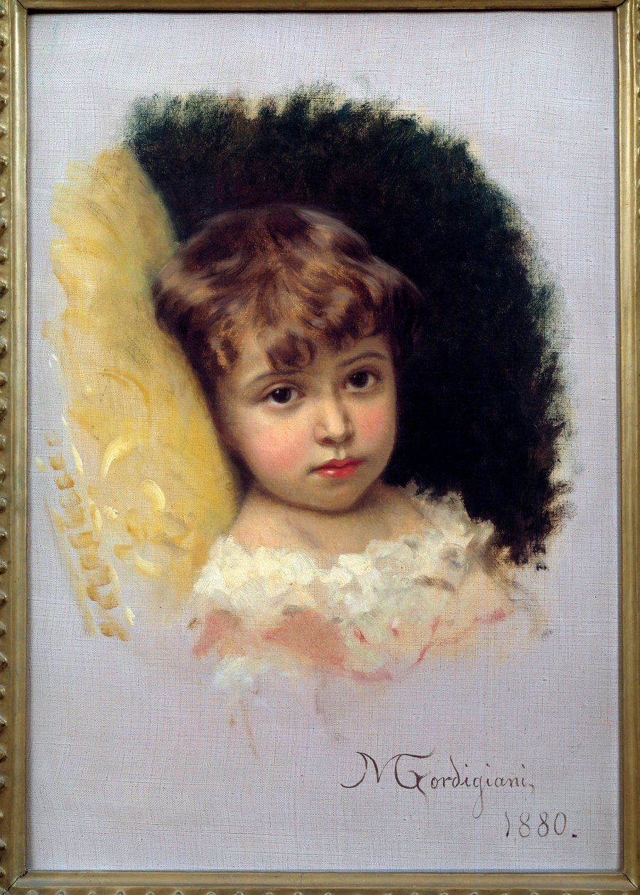 Michel Gordigiani (1830-1909) による子供の肖像画 1880 フィレンツェ、近代美術館 作： ミケーレジョルディジャーニ