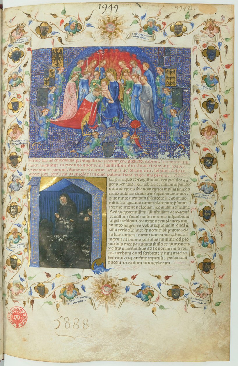 ヴィスコンティの系図（BNF, ms lat. 5888） btv1b10020318d, f13 作： ミケリーノモリナーリダベソッツォ