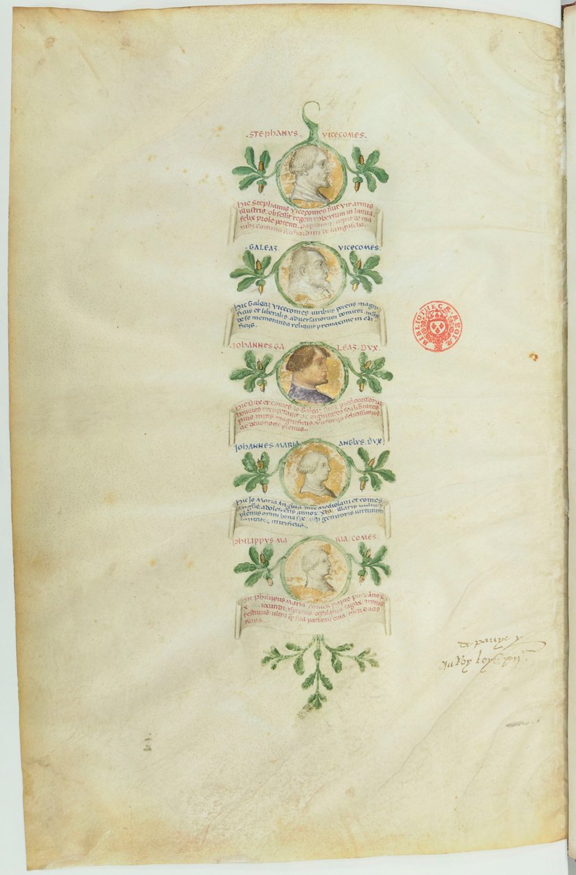 ヴィスコンティの系図（BNF, ms lat. 5888） btv1b10020318d, f36 作： ミケリーノモリナーリダベソッツォ
